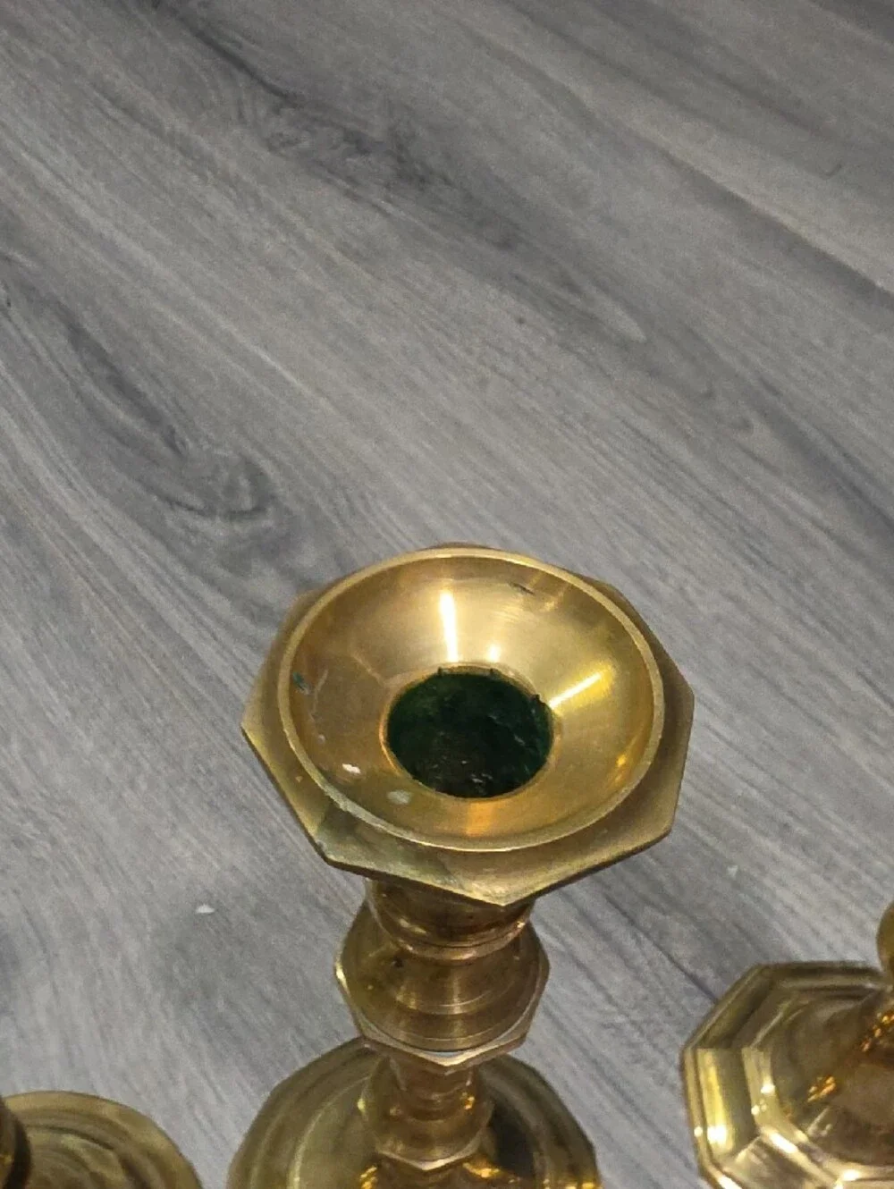 Brass VintageCandlestick Holders Set Of 3